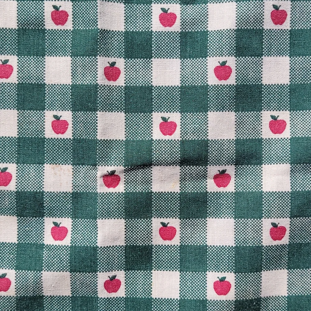 Decorative Apple green and white checkered hanging window curtain Valence